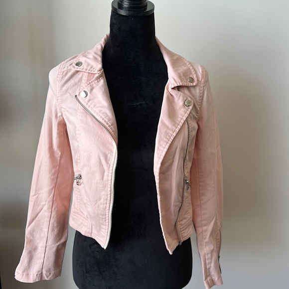H & M Divided Light Pink Denim-like Jacket Size S - Picture 2 of 10